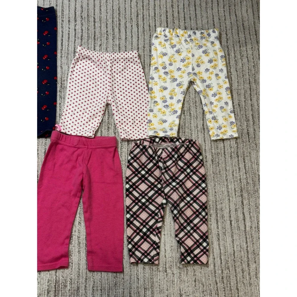 Baby Girl Leggings Bundle 6-9M Carter's Nicole‎ Miller Okie Dokie 8 Pc